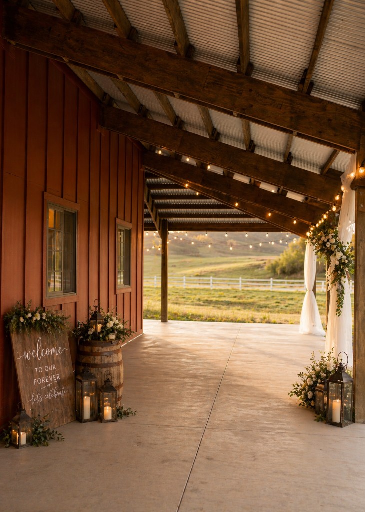 Venue welcome and decor