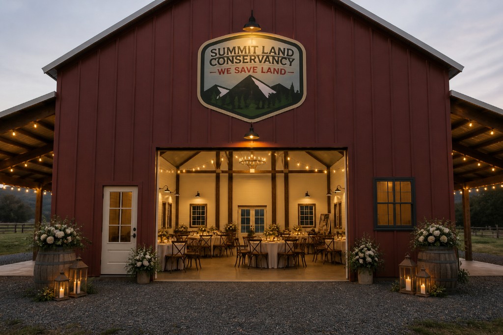 Barn exterior with reception